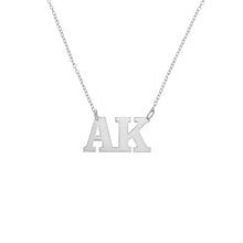 Load image into Gallery viewer, Double initial block necklace