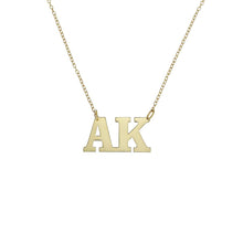 Load image into Gallery viewer, Double initial block necklace