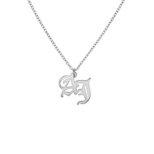 Load image into Gallery viewer, Double initial gothic necklace