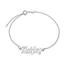 Load image into Gallery viewer, Gothic mini nameplate bracelet