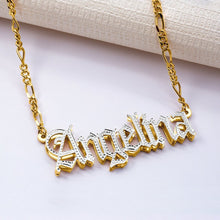Load image into Gallery viewer, Double Plated Gothic Name Necklace
