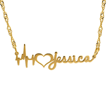 Load image into Gallery viewer, Heartbeat Name Necklace