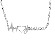 Load image into Gallery viewer, Heartbeat Name Necklace