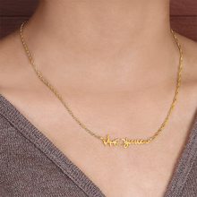 Load image into Gallery viewer, Heartbeat Name Necklace