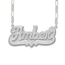 Load image into Gallery viewer, Double Plated "Amber" Name Necklace
