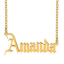 Load image into Gallery viewer, Gothic Name Necklace