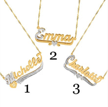 Load image into Gallery viewer, 3 Style Double Plated Name Necklace