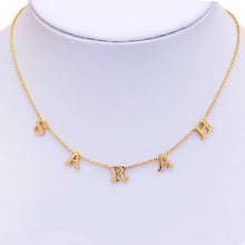 Load image into Gallery viewer, Tiny Spaced Out Name Necklace
