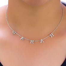 Load image into Gallery viewer, Tiny Spaced Out Name Necklace