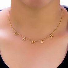 Load image into Gallery viewer, Tiny Spaced Out Name Necklace